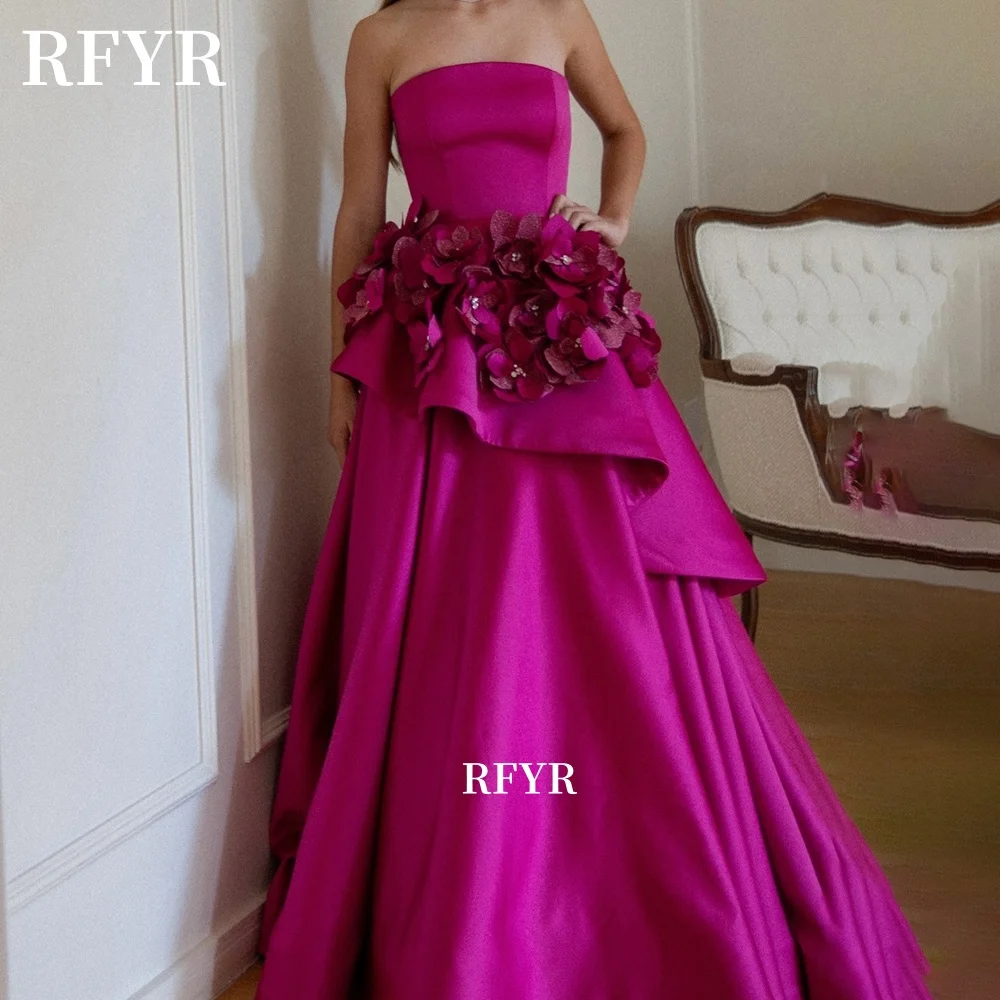 RFYR Fuchsia Party Dress with 3D Flowers Evening Gowns Layers Prom Dress A Line Gala Dress for Arabic Women Customized
RFYR Fuchsia Party Dress with 3D Flowers Evening Gowns Layers Prom Dress A Line Gala Dress for Arabic Women Customized