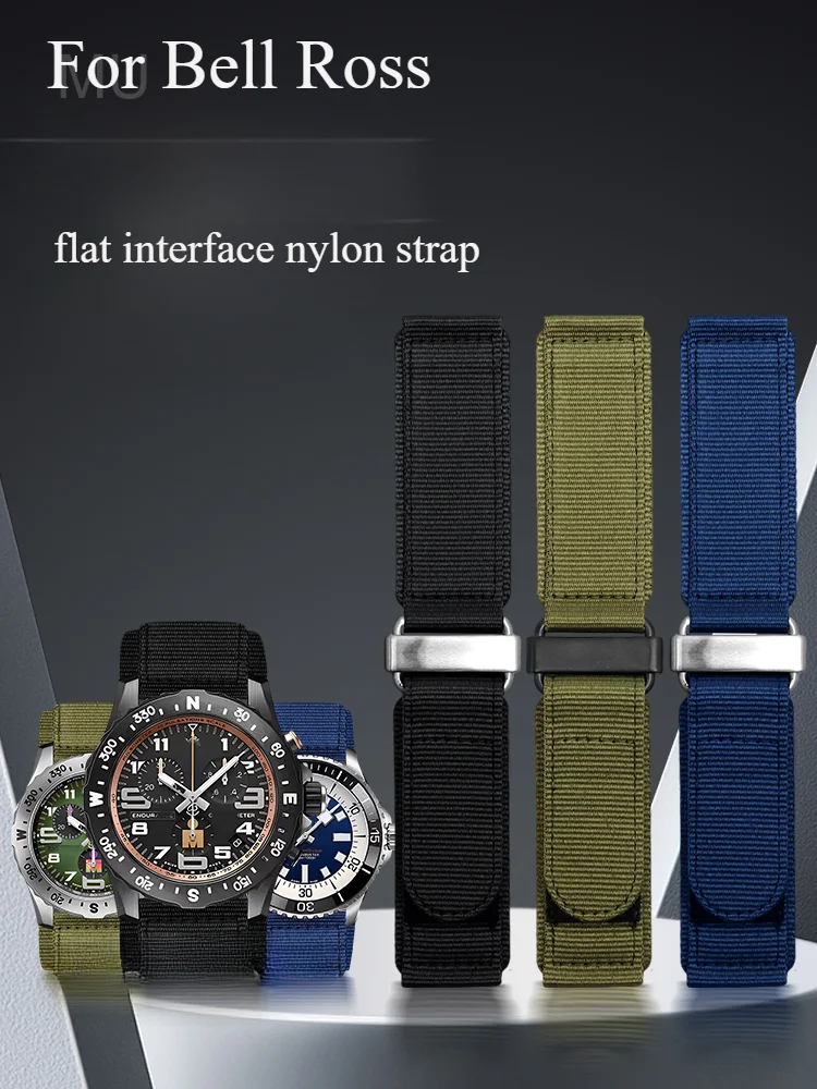 Hook and Loop Fastener Waterproof Nylon Watch Strap for Bell Ross, Panerai BR01 Men's Sports Watch Accessories 22 24mm
Hook and Loop Fastener Waterproof Nylon Watch Strap for Bell Ross, Panerai BR01 Men's Sports Watch Accessories 22 24mm