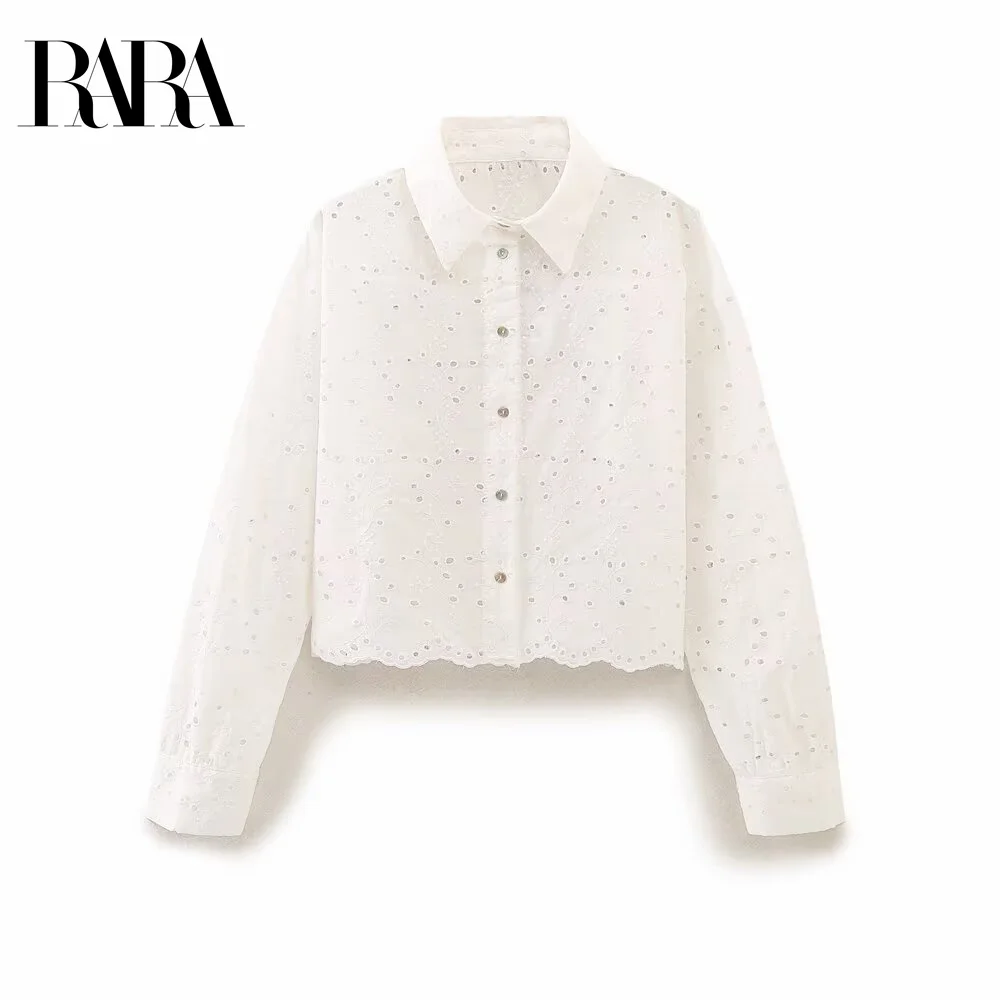RARA Ladies Short - length Long - sleeve Blouse with Hollow - out Embroidery Decoration Stylish and Exquisite Women's Top
RARA Ladies Short - length Long - sleeve Blouse with Hollow - out Embroidery Decoration Stylish and Exquisite Women's Top