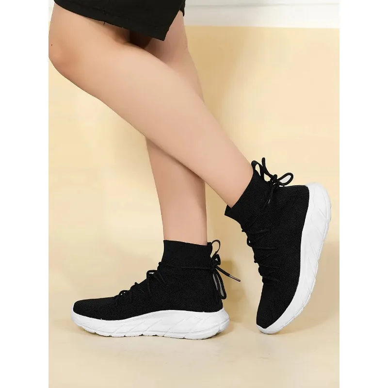 New High-waisted Knitted Fabric Mesh Breathable Casual Sports Shoes Lightweight High-elastic High-top Sock Shoes for Teenagers
New High-waisted Knitted Fabric Mesh Breathable Casual Sports Shoes Lightweight High-elastic High-top Sock Shoes for Teenagers