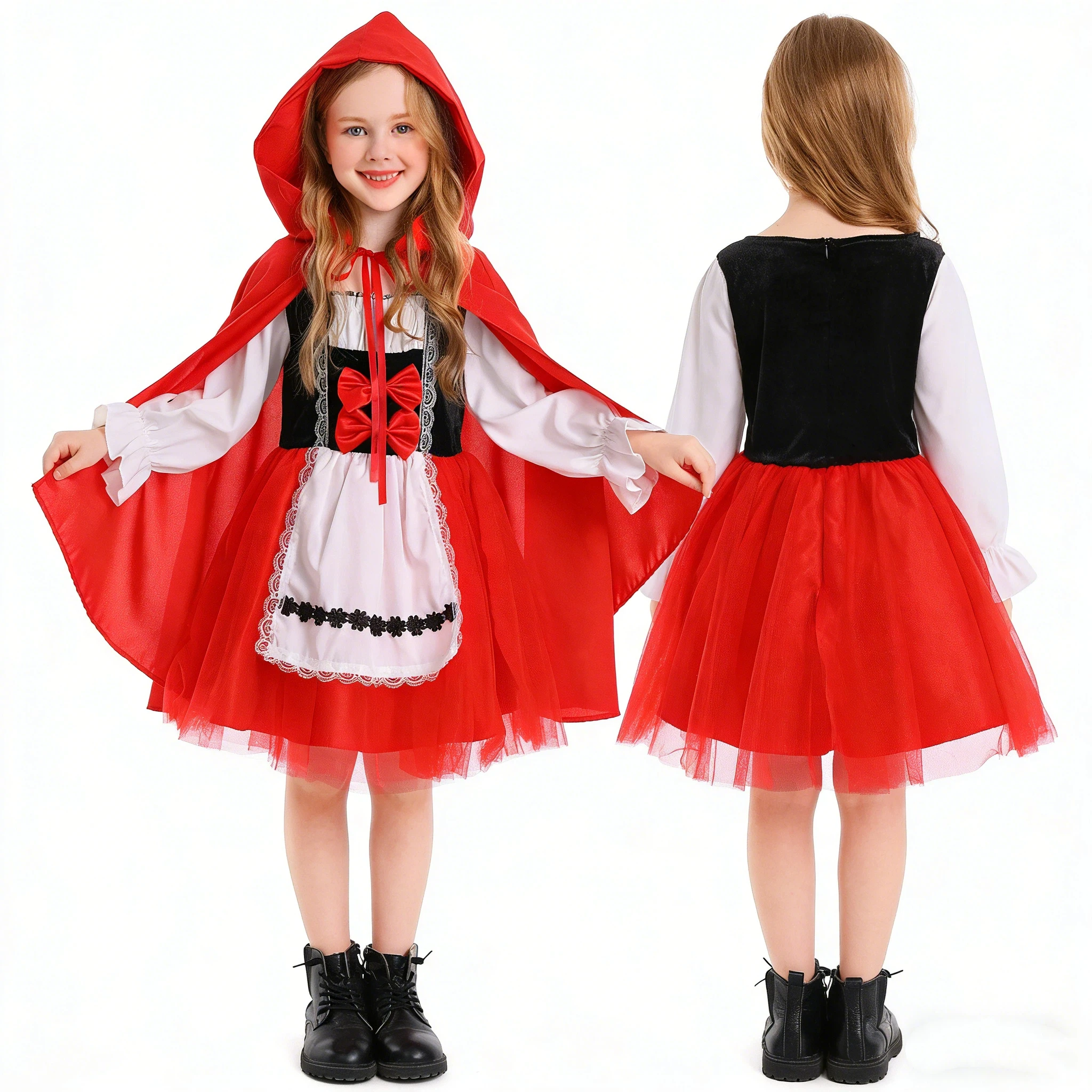 Enfant Red Riding Party Stage Clothing Little Reds Ridings Hood Dress With Cloak Enfants Littles Hoods Cosplay Costumes
Enfant Red Riding Party Stage Clothing Little Reds Ridings Hood Dress With Cloak Enfants Littles Hoods Cosplay Costumes
