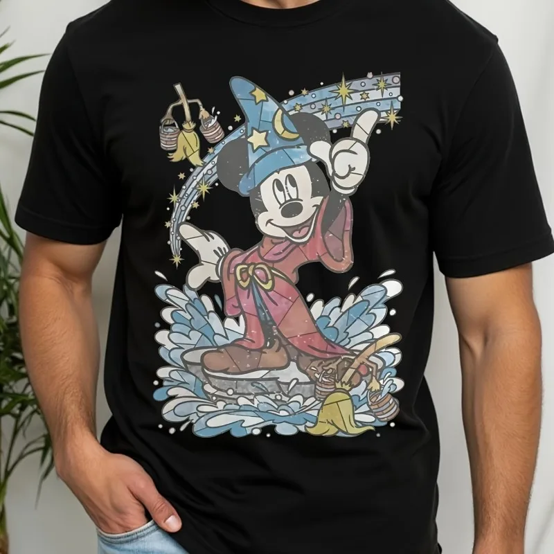 Disney Mickey Mouse Wizard Retro Shirt Men's T-shirt Summer New Large Men's and Women's Casual Fashion Street Clothing
Disney Mickey Mouse Wizard Retro Shirt Men's T-shirt Summer New Large Men's and Women's Casual Fashion Street Clothing