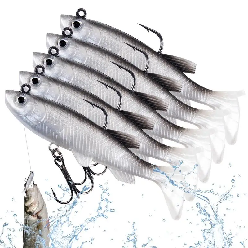 Artificial Fishing Baits 5X Realistic Swim Baits With Hooks Fishing Gear Soft Fishing Bait For Bass Trout Freshwater And
Artificial Fishing Baits 5X Realistic Swim Baits With Hooks Fishing Gear Soft Fishing Bait For Bass Trout Freshwater And