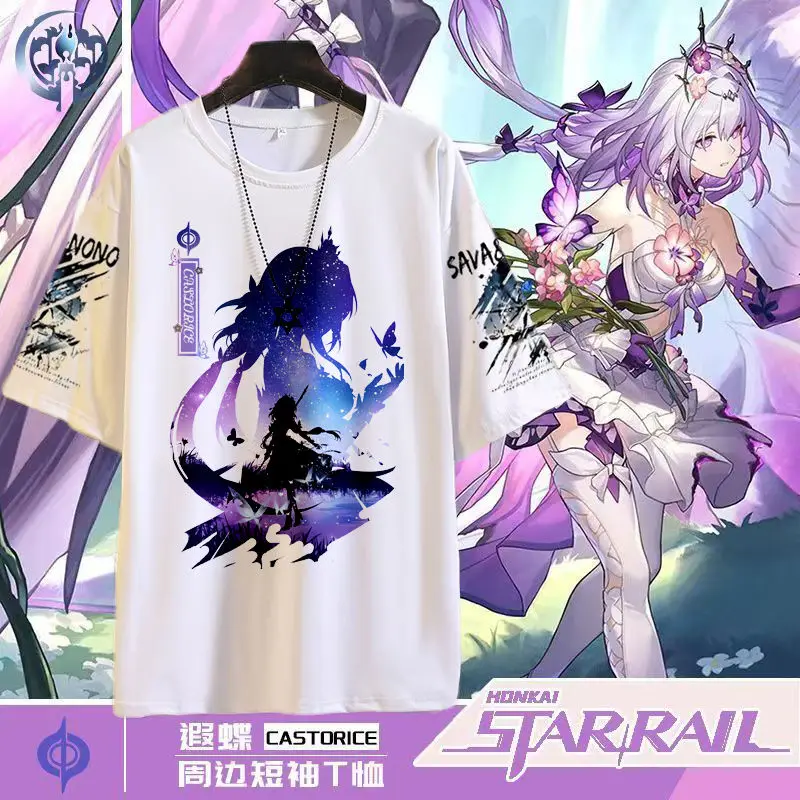 New Anime Honkai: Star Rail Castorice Cosplay Printed Short Sleeve T-Shirt Casual Tee Fashion Vintage Shirts Versatile in Summer
New Anime Honkai: Star Rail Castorice Cosplay Printed Short Sleeve T-Shirt Casual Tee Fashion Vintage Shirts Versatile in Summer