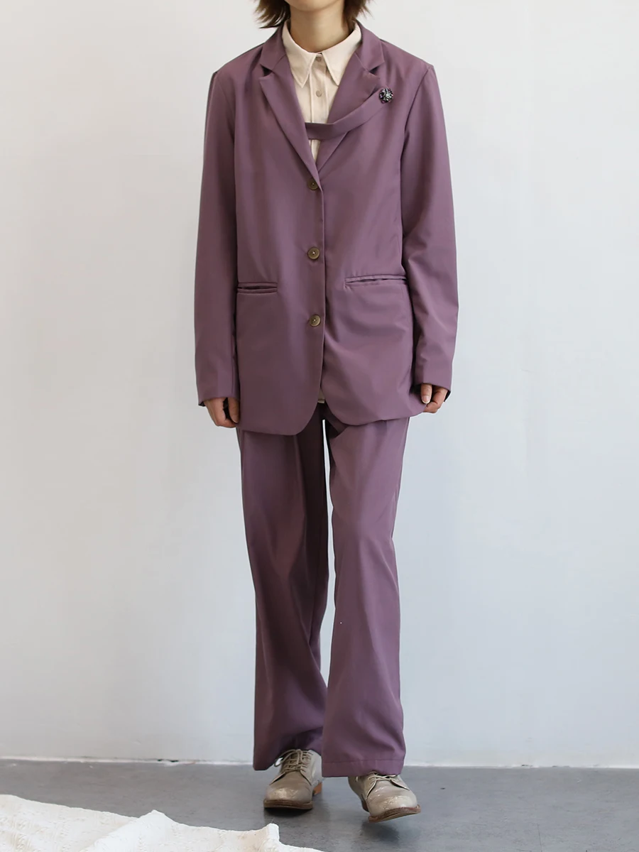 Original Design Casual Loose Fit ey Purple Vintage Spring New Arrival Women's Suit Jaet And Pants Set Single Button Closu...
Original Design Casual Loose Fit ey Purple Vintage Spring New Arrival Women's Suit Jaet And Pants Set Single Button Closu...