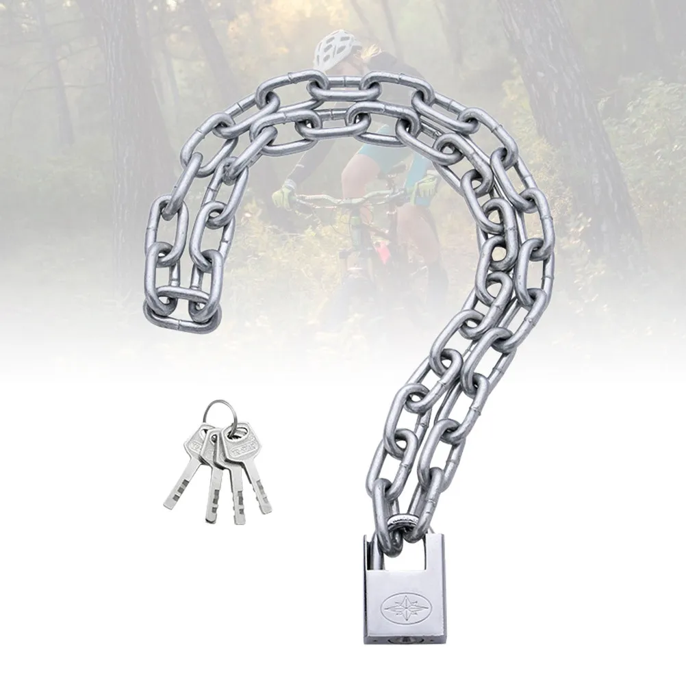 Mountain Bike Lock Heavy Duty Anti-Theft Chain Padlock Silver Rust Resistant Security Lock for Motorbike Bike Scooter Protection
Mountain Bike Lock Heavy Duty Anti-Theft Chain Padlock Silver Rust Resistant Security Lock for Motorbike Bike Scooter Protection