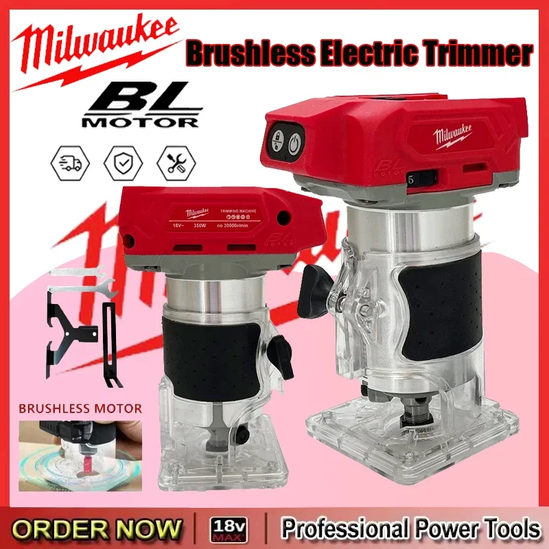 Бесщеточный триммер Milwaukee, беспроводной электрический фрезерный станок, плотник, фрезерный гравировальный долбежный станок, плотницкий инструмент для батареи 18 В
Бесщеточный триммер Milwaukee, беспроводной электрический фрезерный станок, плотник, фрезерный гравировальный долбежный станок, плотницкий инструмент для батареи 18 В