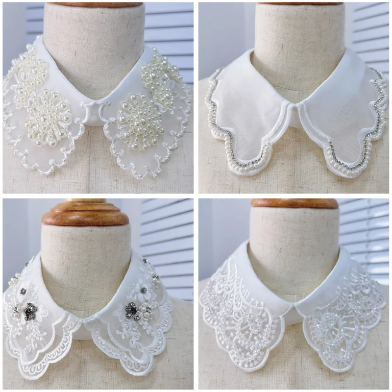 New Versatile Detachable Collars White Black Bead Fake Collar Women Shirt Collar Scarf Accessories Dress Buckle Collar Holder
New Versatile Detachable Collars White Black Bead Fake Collar Women Shirt Collar Scarf Accessories Dress Buckle Collar Holder