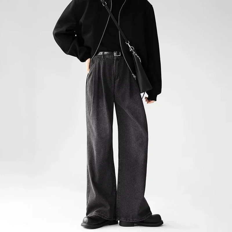 Korean Popular Baggy Jeans Men Y2k Pants Washed Vintage Straight Wide-Leg Pants Hip Hop High Street Bell Bottoms Denim Trousers 
Korean Popular Baggy Jeans Men Y2k Pants Washed Vintage Straight Wide-Leg Pants Hip Hop High Street Bell Bottoms Denim Trousers