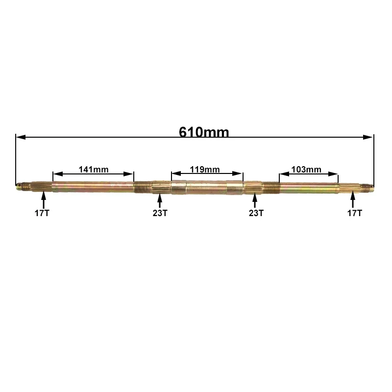 610MM 17T-23T Rear Axle Fit For DIY 49cc 50cc 110cc 125cc Electric Mini Kids Go Kart ATV Buggy Electric Vehicle Quad Bike Parts
610MM 17T-23T Rear Axle Fit For DIY 49cc 50cc 110cc 125cc Electric Mini Kids Go Kart ATV Buggy Electric Vehicle Quad Bike Parts