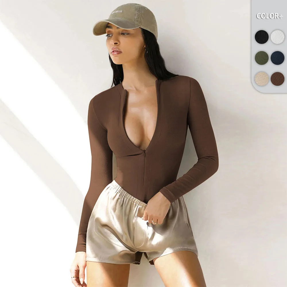 New Y2K Solid Sexy Zipper Bodysuit Women Black O-neck Long Sleeve Skinny Bodycon T Shirt 2025 Night Party Clubwear Bodysuits
New Y2K Solid Sexy Zipper Bodysuit Women Black O-neck Long Sleeve Skinny Bodycon T Shirt 2025 Night Party Clubwear Bodysuits