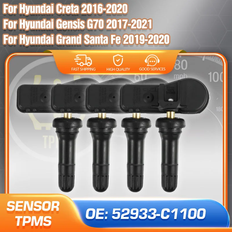 52933-C1100 Датчик давления в шинах TPMS для Hyundai Creta 2016-2020 Hyundai Gensis G70 2017-2021 Hyundai Grand Santa Fe 2019-2020
52933-C1100 Датчик давления в шинах TPMS для Hyundai Creta 2016-2020 Hyundai Gensis G70 2017-2021 Hyundai Grand Santa Fe 2019-2020