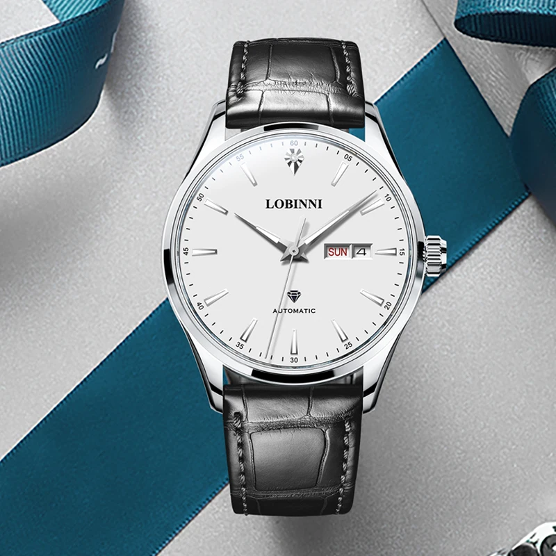LOBINNI 5ATM Waterproof Weekend Date Luminous Wrist Automatic Mechanical Watches For Men Stainless Steel Band
LOBINNI 5ATM Waterproof Weekend Date Luminous Wrist Automatic Mechanical Watches For Men Stainless Steel Band
