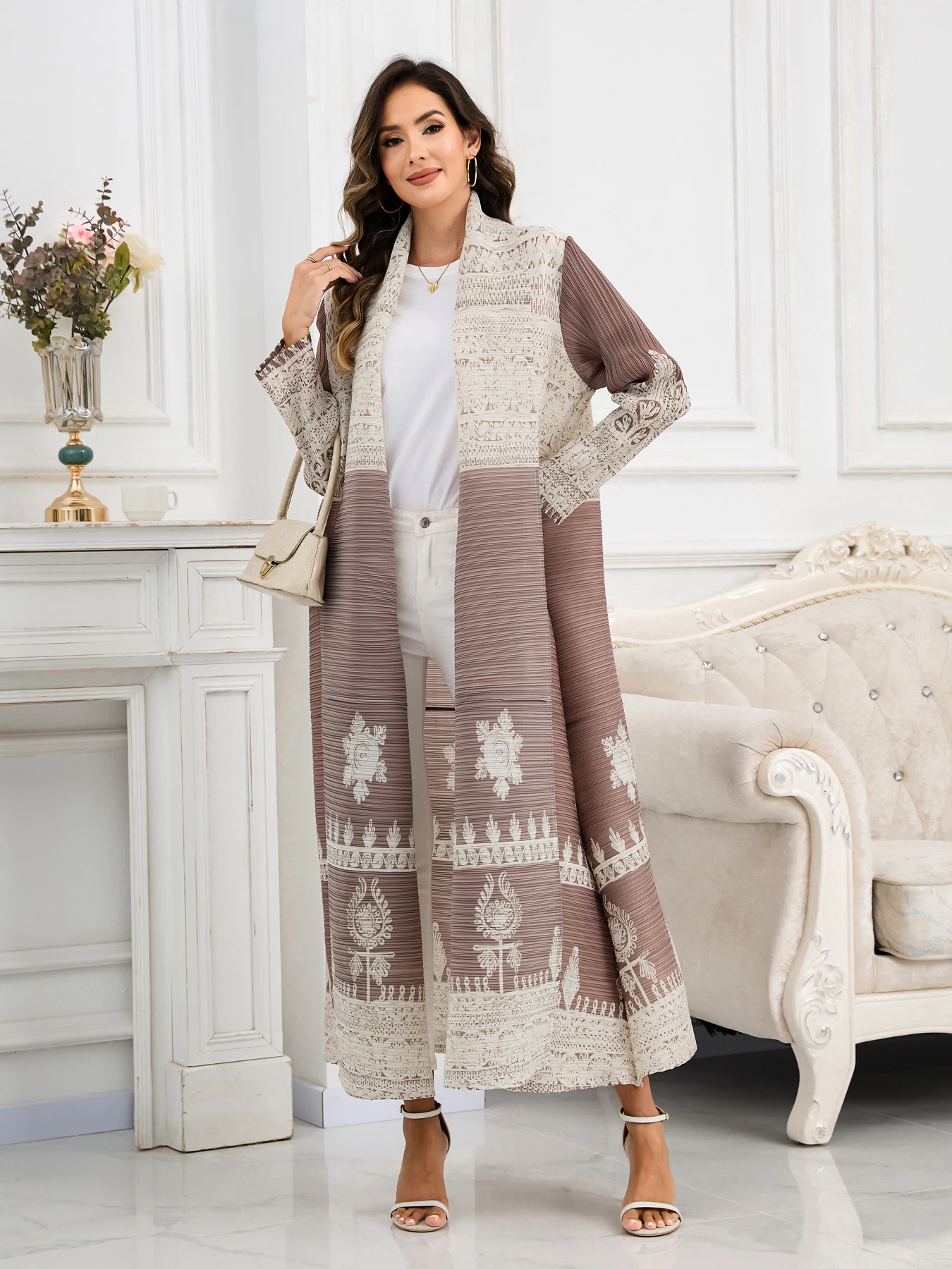 Cardigan Long Sleeve Coat For Muslim Women Miyake Pleated Eid Abaya Dubai Luxury Evening Plus Size Formal Robe Female Ball Gowns
Cardigan Long Sleeve Coat For Muslim Women Miyake Pleated Eid Abaya Dubai Luxury Evening Plus Size Formal Robe Female Ball Gowns