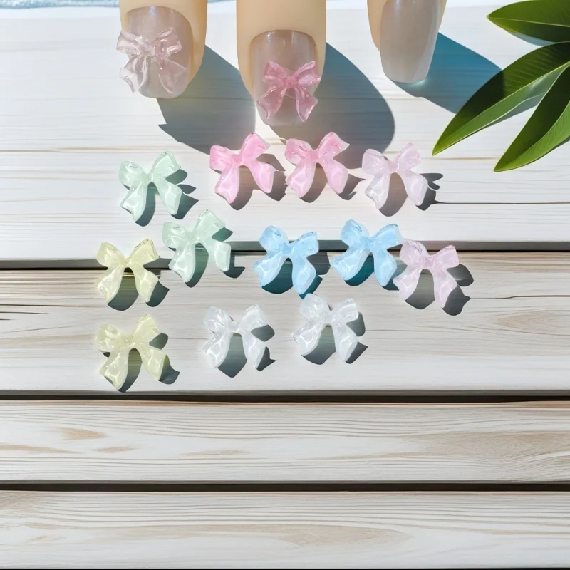 100Pcs 3D Ice Transparent Bow Ribbon Nail Charms Trendy Resin Nail Art Accessories for Elegant and Stylish Manicure
100Pcs 3D Ice Transparent Bow Ribbon Nail Charms Trendy Resin Nail Art Accessories for Elegant and Stylish Manicure