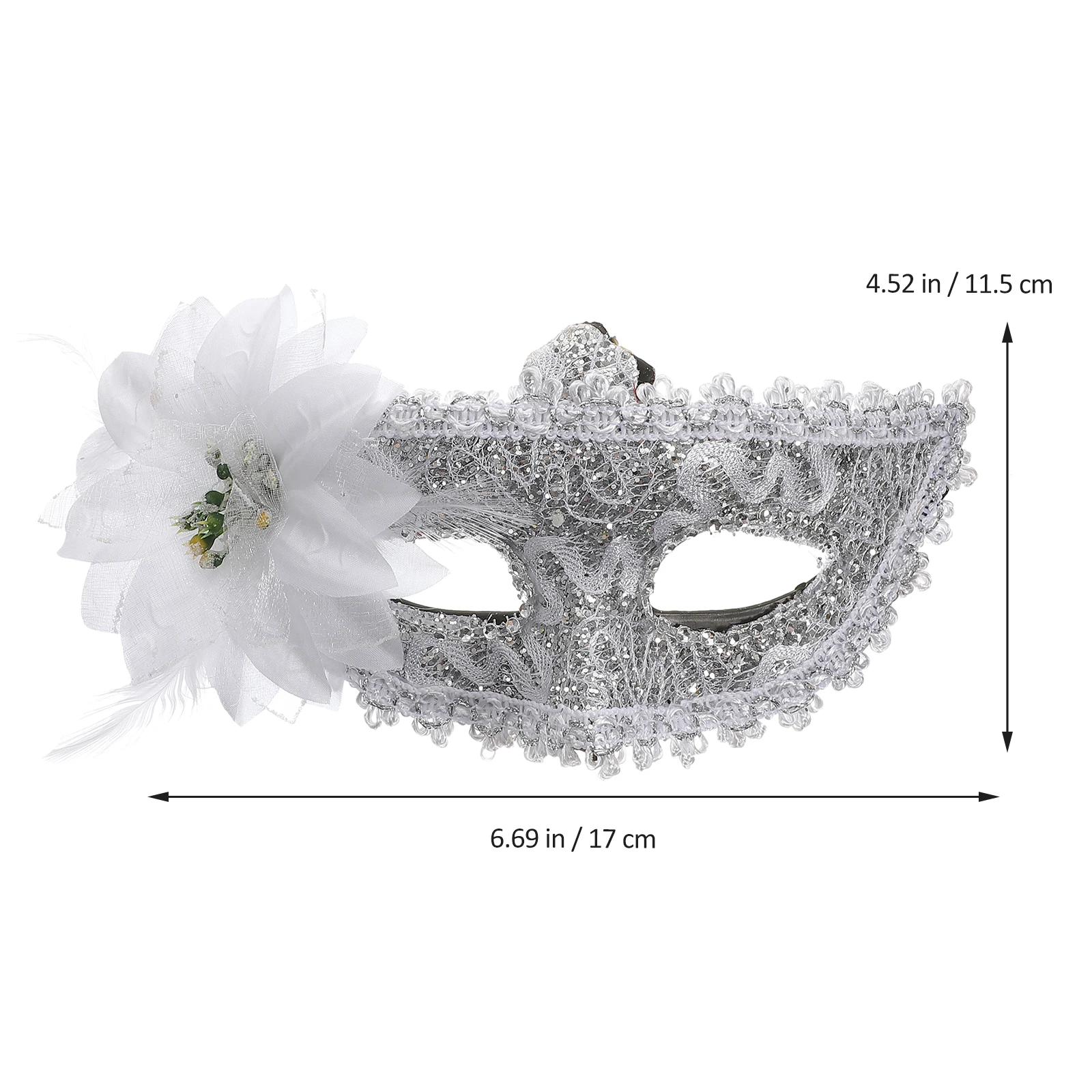 White Lily Flower Crystal Rhinestone Lace Face Mask For Halloween Masquerade Costume Party Durable Hard Plastic
White Lily Flower Crystal Rhinestone Lace Face Mask For Halloween Masquerade Costume Party Durable Hard Plastic