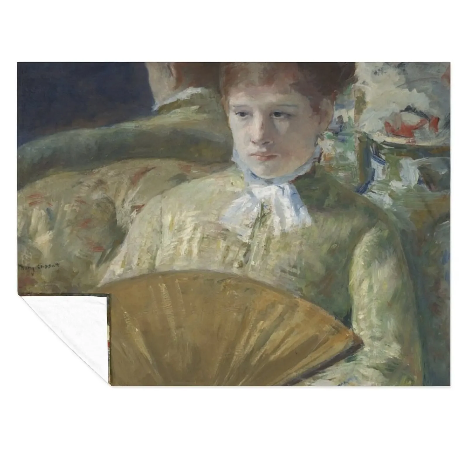 Mary Cassatt. Woman with a Fan, 1878-79. Throw Blanket Cute Designers Sofas Comforter Blankets 
Mary Cassatt. Woman with a Fan, 1878-79. Throw Blanket Cute Designers Sofas Comforter Blankets