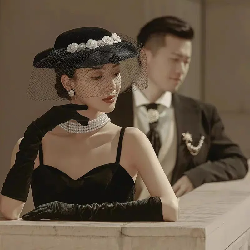 Mingli Tengda French Hepburn Black Hat Versatile Elegant Mesh Mask Wedding Photography Fashion British and Western Style Hat
Mingli Tengda French Hepburn Black Hat Versatile Elegant Mesh Mask Wedding Photography Fashion British and Western Style Hat