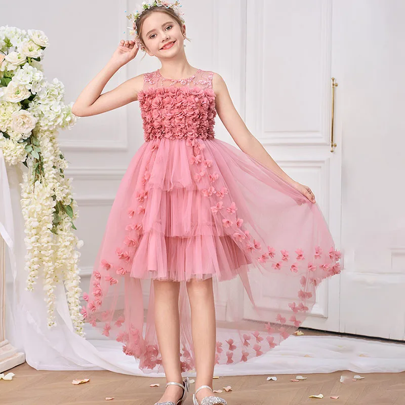 Pink Flower Party Girls Dress Kids For Girl's 3 To 16years Old Tail Teens Tulle Bridesmaid Prom Formal Evening Party Clothing
Pink Flower Party Girls Dress Kids For Girl's 3 To 16years Old Tail Teens Tulle Bridesmaid Prom Formal Evening Party Clothing