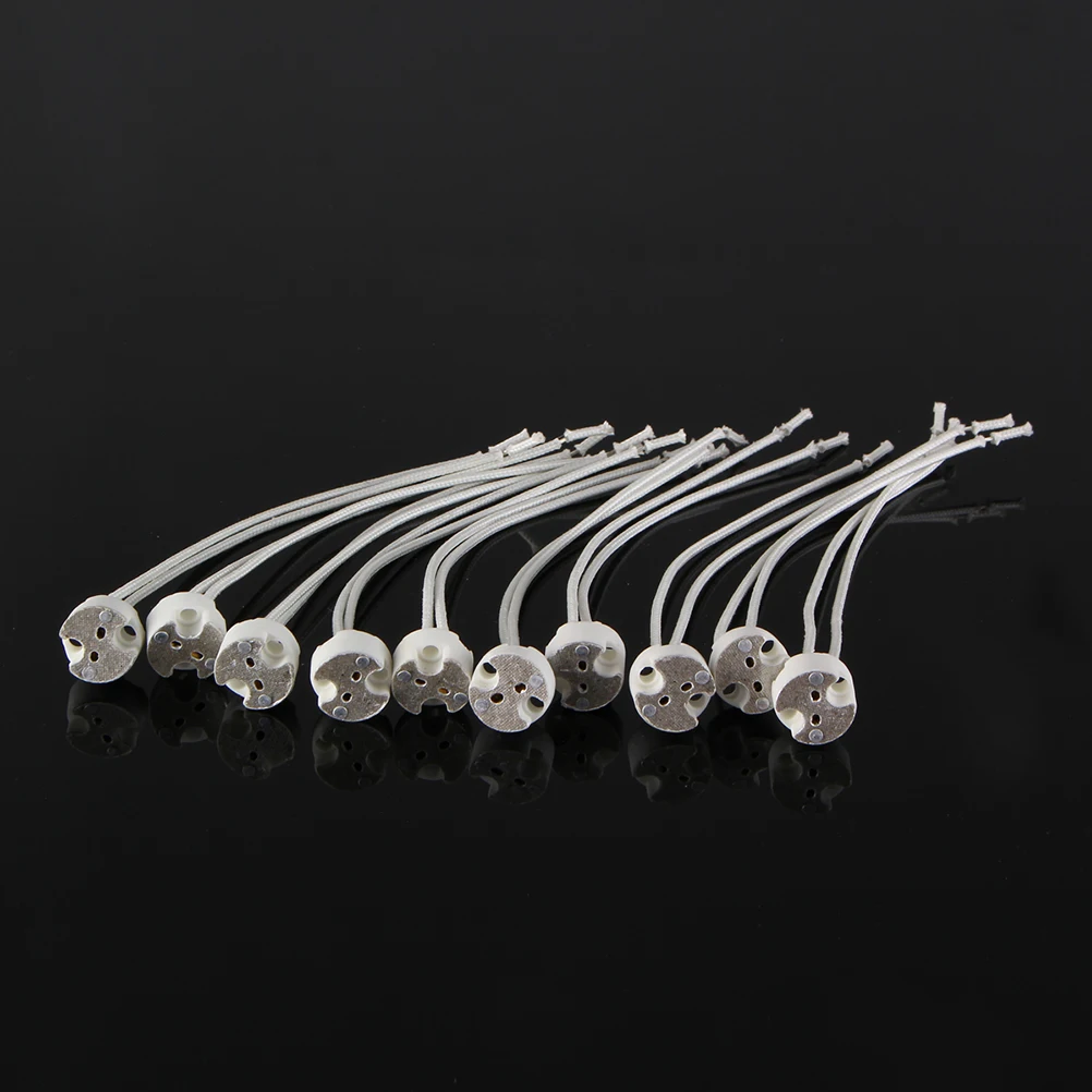 10 Pcs Lamp Holder MR Socket Light Wire Connector for MR16 Quartz Fireproof Bulb Set Sockets
10 Pcs Lamp Holder MR Socket Light Wire Connector for MR16 Quartz Fireproof Bulb Set Sockets