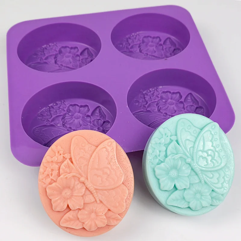 4 Hole Creative Flower Silicone Soap Mold Butterfly Candle Resin Plaster Making Geometry Elliptic Chocolate Mold Home Decor Gift
4 Hole Creative Flower Silicone Soap Mold Butterfly Candle Resin Plaster Making Geometry Elliptic Chocolate Mold Home Decor Gift
