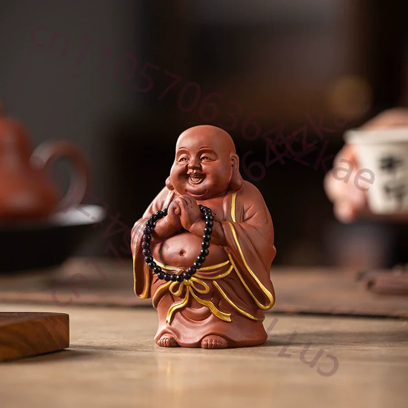 Happy Laughing Buddha Zisha Clay Tea Pet, Chinese Miler Fortune God Ornament for Tea Tray, Growable Desktop Decor for Good Luck
Happy Laughing Buddha Zisha Clay Tea Pet, Chinese Miler Fortune God Ornament for Tea Tray, Growable Desktop Decor for Good Luck