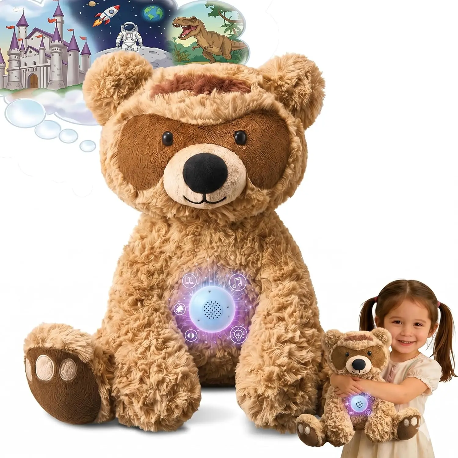 AI Storytelling Stuffed Animal Plush Toy with Unlimited Creative Stories, Screen-Free Storytelling Sing Toy, Bedtime Companion for Kids, Super-Soft Teddy Bear, Ideal Gifts for Girls & Boys Age 3+
AI Storytelling Stuffed Animal Plush Toy with Unlimited Creative Stories, Screen-Free Storytelling Sing Toy, Bedtime Companion for Kids, Super-Soft Teddy Bear, Ideal Gifts for Girls & Boys Age 3+