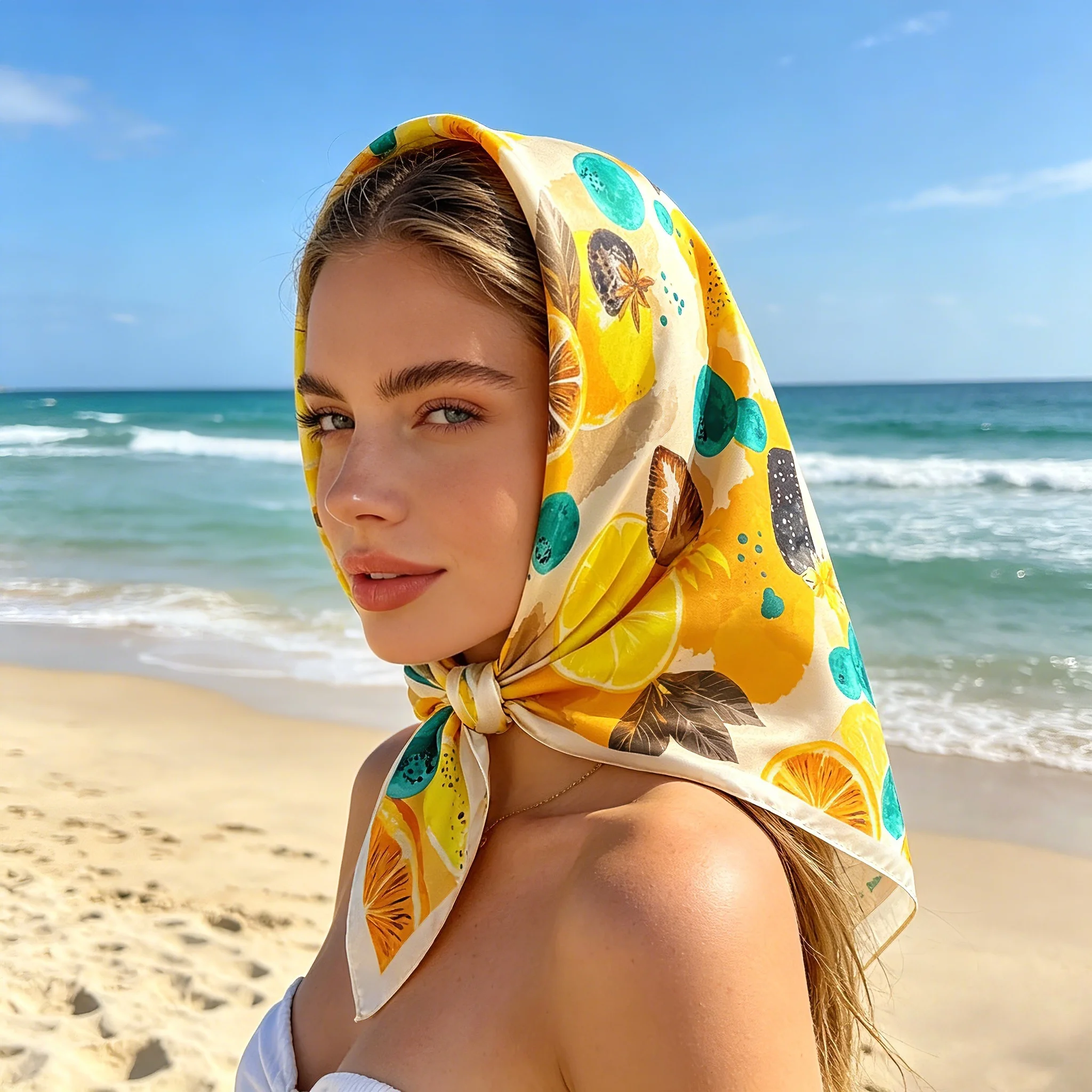 2026 New Imitation Silk Square Scarf For Women Fashion Fruit Printed Bandanas Hairband Hijab Neckerchief Elegant Shawl Wraps
2026 New Imitation Silk Square Scarf For Women Fashion Fruit Printed Bandanas Hairband Hijab Neckerchief Elegant Shawl Wraps