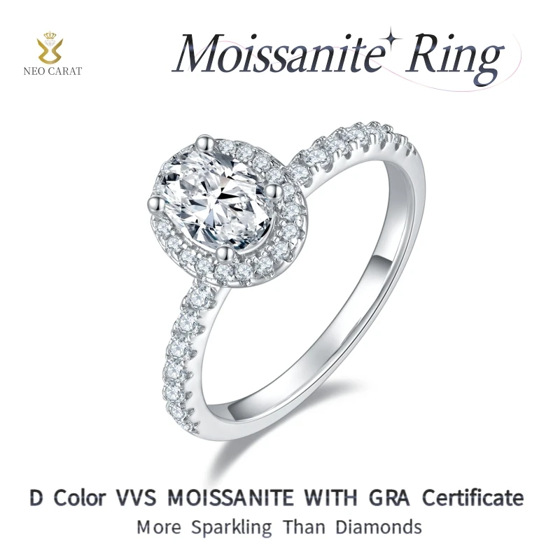 Classic Oval-Shaped Ring for Women, 925 Sterling Silver, 1 Carat D-Color Moissanite Engagement Ring A Gift for Your Loved One
Classic Oval-Shaped Ring for Women, 925 Sterling Silver, 1 Carat D-Color Moissanite Engagement Ring A Gift for Your Loved One