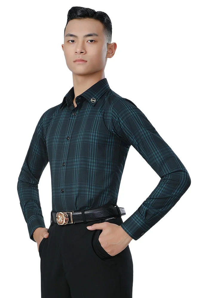 2025 Adult Latin Dance Clothes Top Plaid Shirt Modern Dance Men's Long Sleeve Dance Practice National Standard Clothes
2025 Adult Latin Dance Clothes Top Plaid Shirt Modern Dance Men's Long Sleeve Dance Practice National Standard Clothes