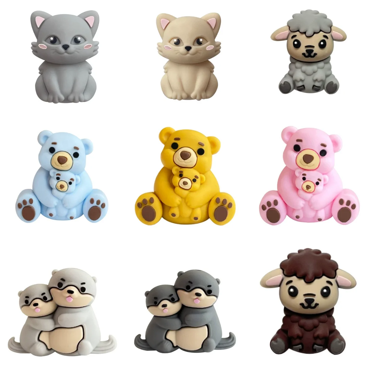 50Pcs Cartoon Animals 3D New Silicone Focal Beads Food Grade For Jewelry Making DIY Keychain Necklace Accessories
50Pcs Cartoon Animals 3D New Silicone Focal Beads Food Grade For Jewelry Making DIY Keychain Necklace Accessories