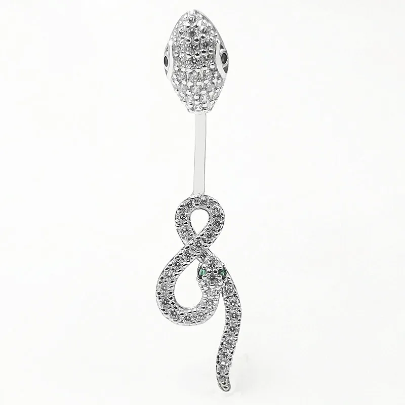 Кольцо из стерлингового серебра 925 пробы со змеей на пупке 6 8 10 мм, прозрачные циркониевые камни S925, кольцо для пупка, пирсинг, ювелирные изделия 
Кольцо из стерлингового серебра 925 пробы со змеей на пупке 6 8 10 мм, прозрачные циркониевые камни S925, кольцо для пупка, пирсинг, ювелирные изделия