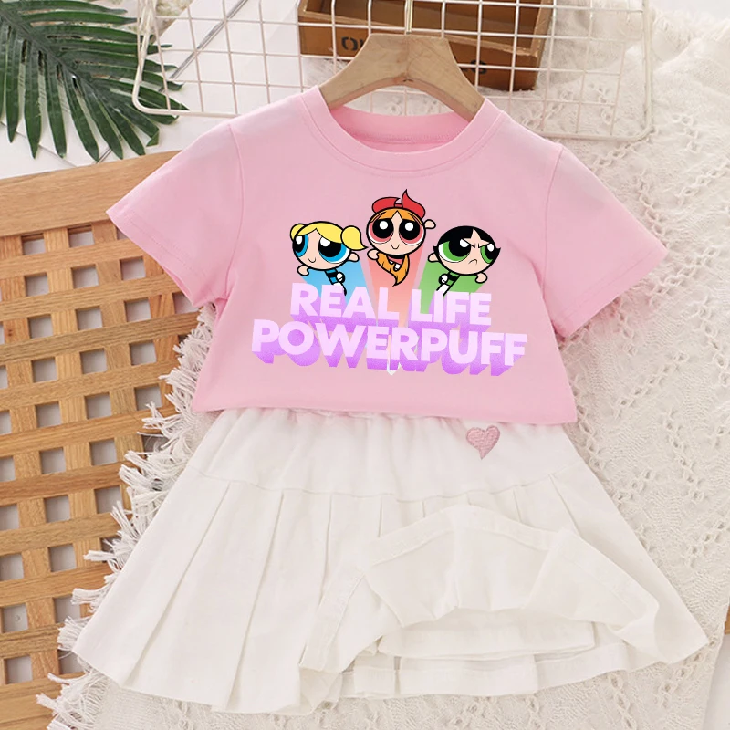 The Powerpuff Girls Season Children Pleated Skirt Set Cartoon Print Short Two Piece Suit Kids Kawaii Summer Party Princess Dress
The Powerpuff Girls Season Children Pleated Skirt Set Cartoon Print Short Two Piece Suit Kids Kawaii Summer Party Princess Dress