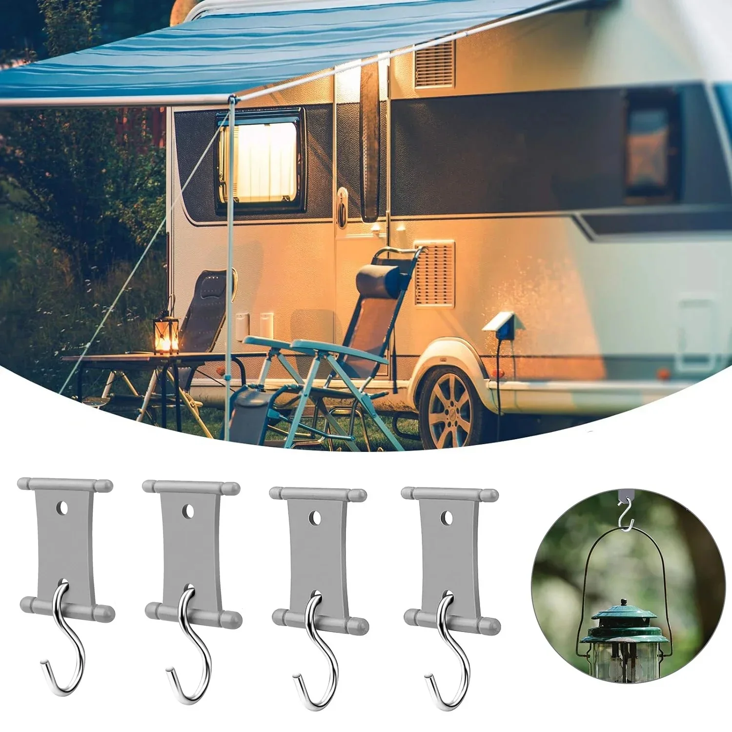 5 Pcs S Shaped Camping Awning Hooks Clips RV Tent Hangers Light Hangers With Holes For Caravan Camperb Accessories
5 Pcs S Shaped Camping Awning Hooks Clips RV Tent Hangers Light Hangers With Holes For Caravan Camperb Accessories