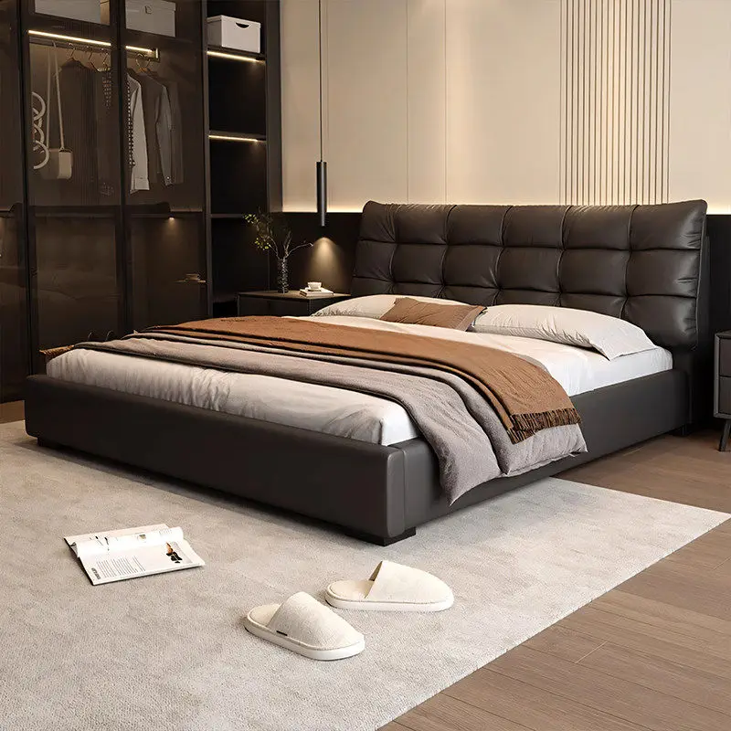Floor Double Bed Frame Wooden Modern Design Space Saving Safe Sleeping Bed Luxury Leather Letto Matrimoniale Trendy Furniture
Floor Double Bed Frame Wooden Modern Design Space Saving Safe Sleeping Bed Luxury Leather Letto Matrimoniale Trendy Furniture