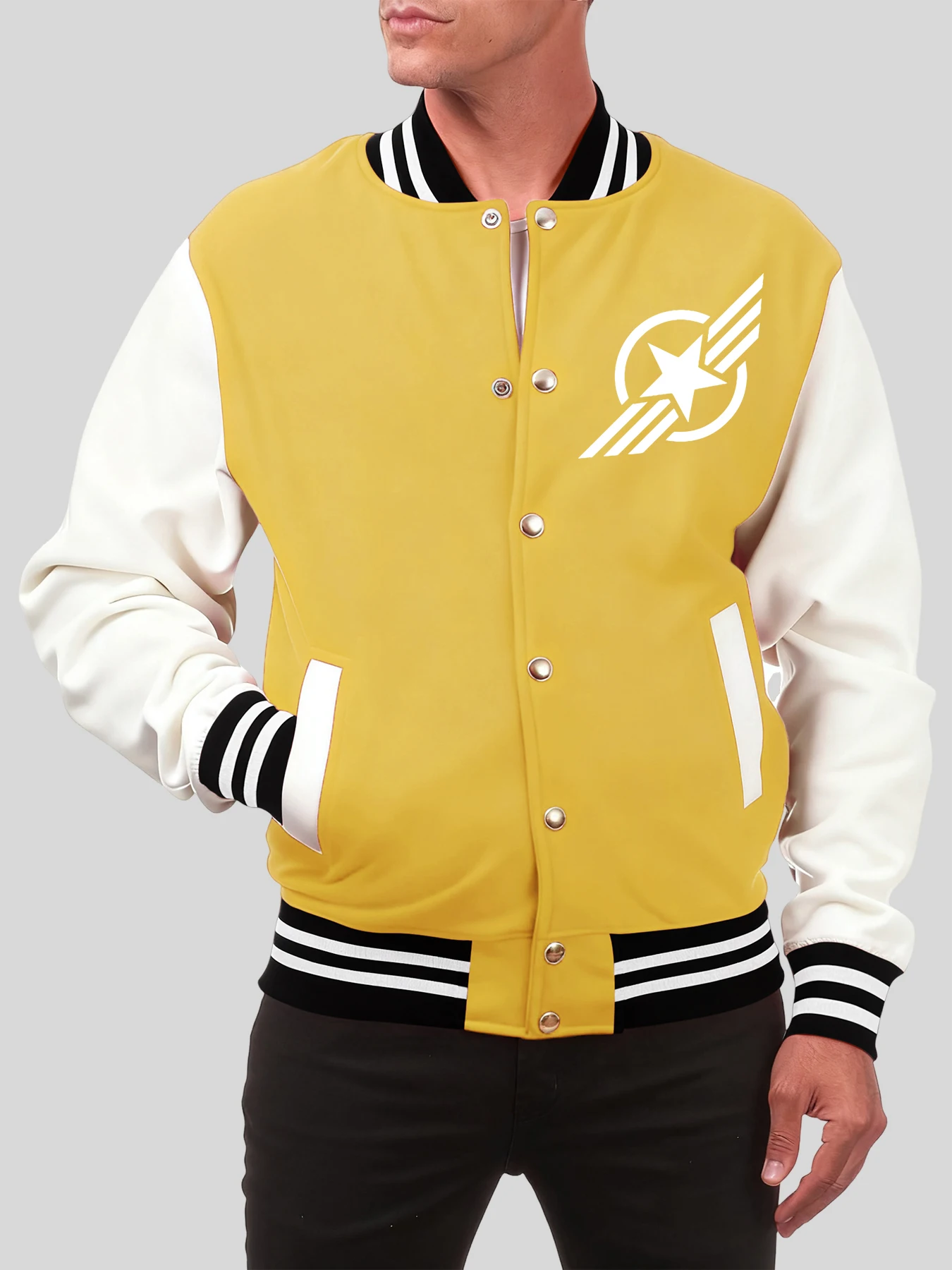 Круглая куртка с принтом пентаграммы и крыльев, мужская красочная хлопковая бейсбольная форма, повседневная мягкая одежда, осенняя свободная мужская спортивная одежда
Круглая куртка с принтом пентаграммы и крыльев, мужская красочная хлопковая бейсбольная форма, повседневная мягкая одежда, осенняя свободная мужская спортивная одежда