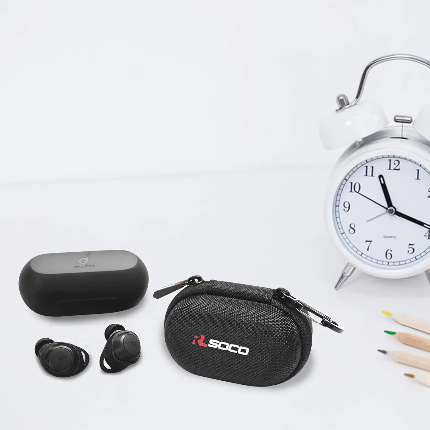 EVA Hard Case for Anker Soundcore Life A1 True Shockproof Waterproof Protective Cover Wireless Earbuds with Carabiner Clip
EVA Hard Case for Anker Soundcore Life A1 True Shockproof Waterproof Protective Cover Wireless Earbuds with Carabiner Clip