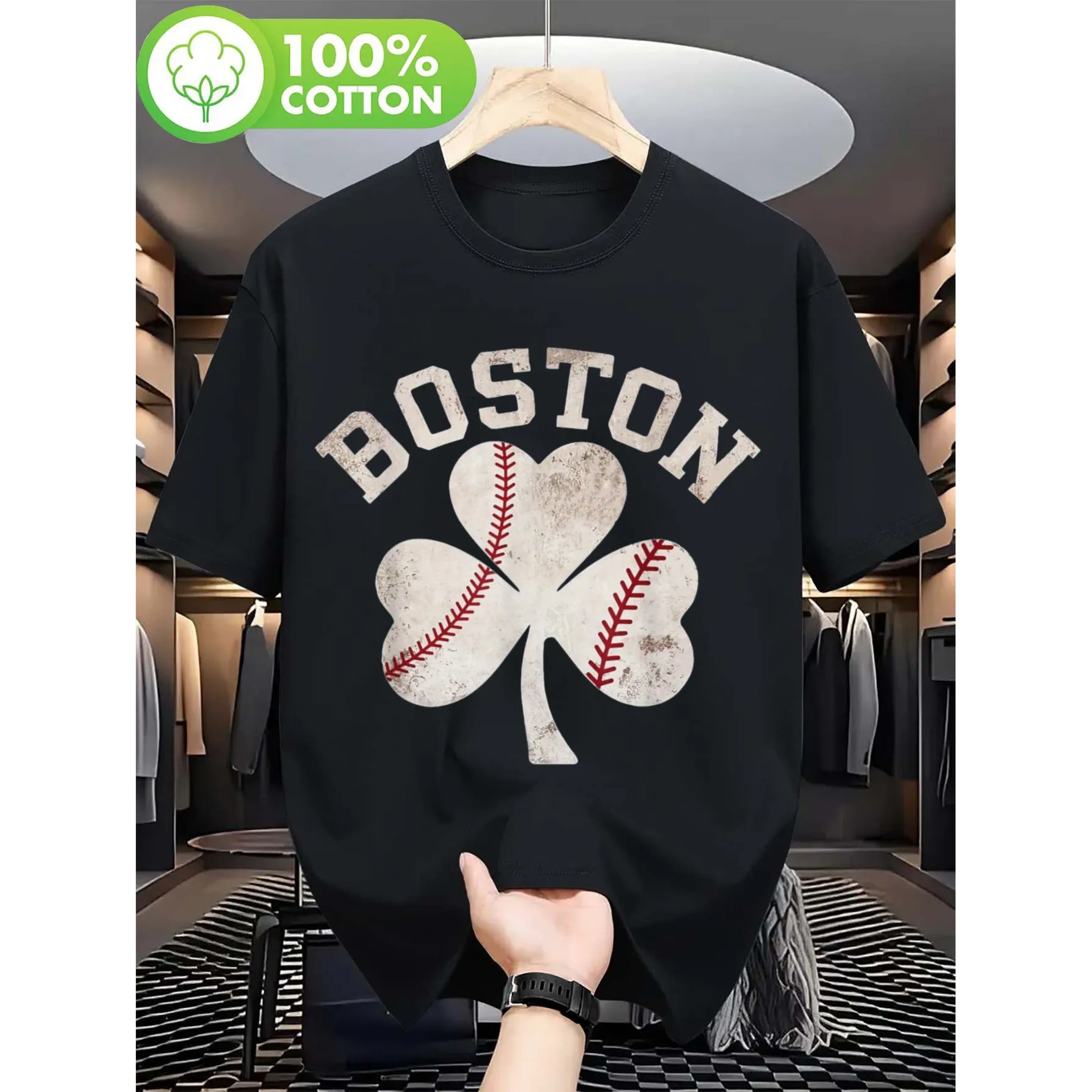 Boston Baseball Shamrock Clover Graphic Tee Soft Cotton Short Sleeve T-Shirt Unisex Daily Wear
Boston Baseball Shamrock Clover Graphic Tee Soft Cotton Short Sleeve T-Shirt Unisex Daily Wear