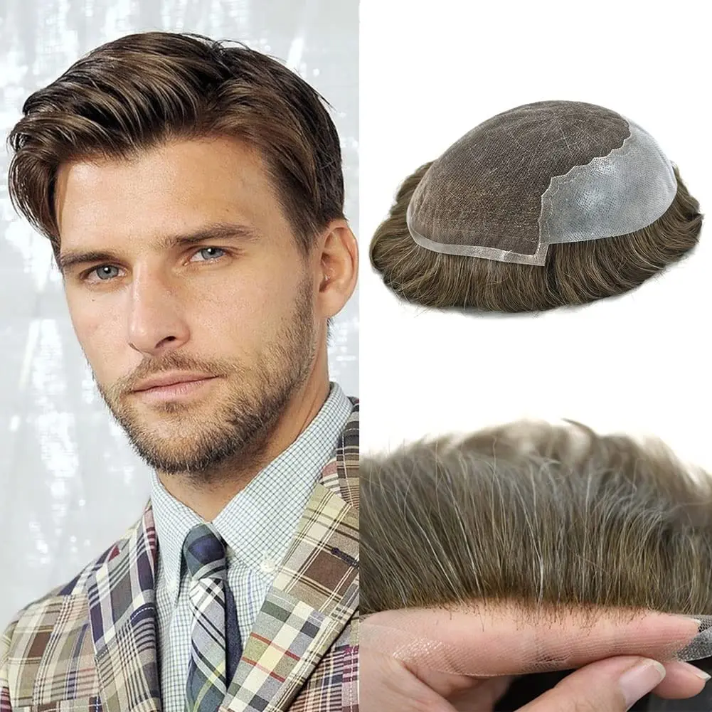 Human Hair System Q6 Toupee For Men Lace & PU Base Unit Toupee Wig For Men Durable Male Hair Prosthesis Men's Wigs
Human Hair System Q6 Toupee For Men Lace & PU Base Unit Toupee Wig For Men Durable Male Hair Prosthesis Men's Wigs
