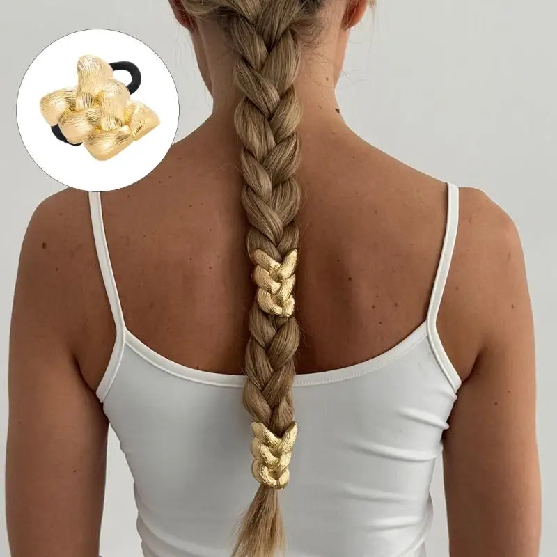 P9FE Fashionable Metal Braid Hair Tie For Women Teens Daily Wear Comfortable Ponytail Holder Stretchy Hairband for Leisure
P9FE Fashionable Metal Braid Hair Tie For Women Teens Daily Wear Comfortable Ponytail Holder Stretchy Hairband for Leisure