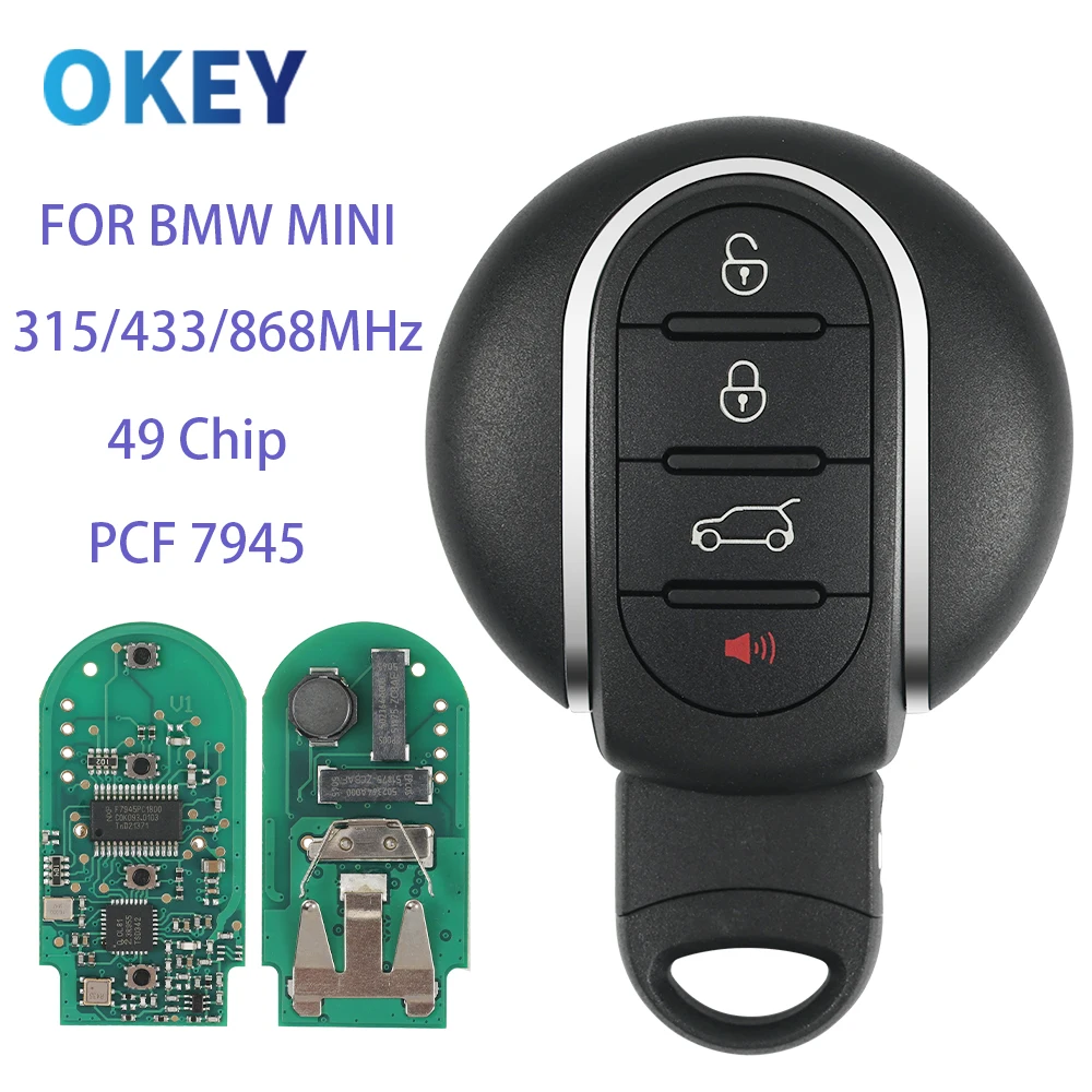 Okey Proximity Remote Smart Car Key 315/434/868MHZ ID49 PCF7945 For BMW MINI BDC Cooper Clubman Countryman F54 F55
Okey Proximity Remote Smart Car Key 315/434/868MHZ ID49 PCF7945 For BMW MINI BDC Cooper Clubman Countryman F54 F55
