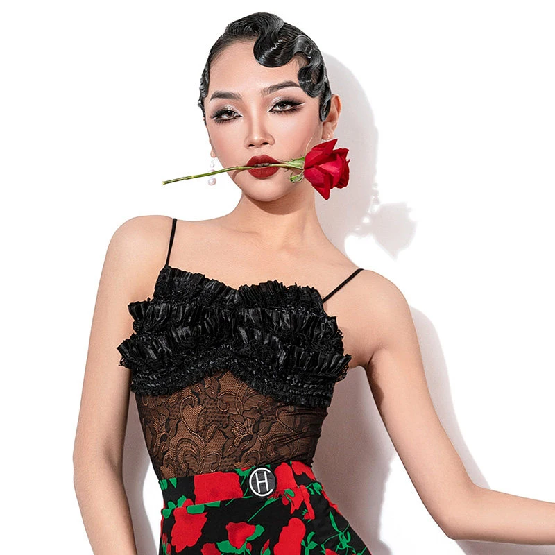 2026 Sexy Adults Latin Dance Performance Costumes Women Clothing Black Strap Lace Top Chacha Rumba Samba Dance Clothes DN23655
2026 Sexy Adults Latin Dance Performance Costumes Women Clothing Black Strap Lace Top Chacha Rumba Samba Dance Clothes DN23655
