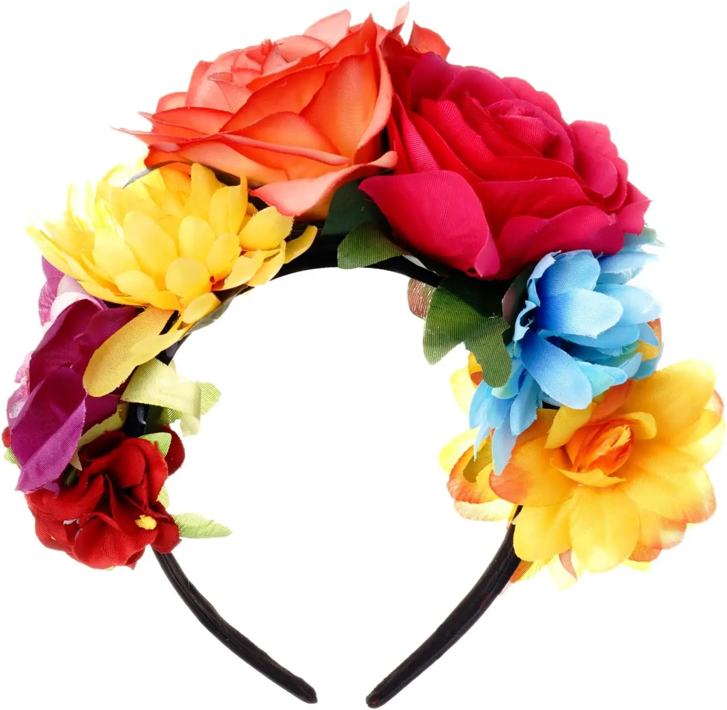 Mexican Rose Flower Crown Headband, Day of The Dead Floral Crown for Halloween Costume Party
Mexican Rose Flower Crown Headband, Day of The Dead Floral Crown for Halloween Costume Party
