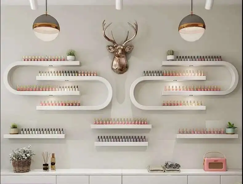 Manicure display rack, wall rack, nail polish, plastic rack, wall mounted U manicure shop wall cosmetics
Manicure display rack, wall rack, nail polish, plastic rack, wall mounted U manicure shop wall cosmetics