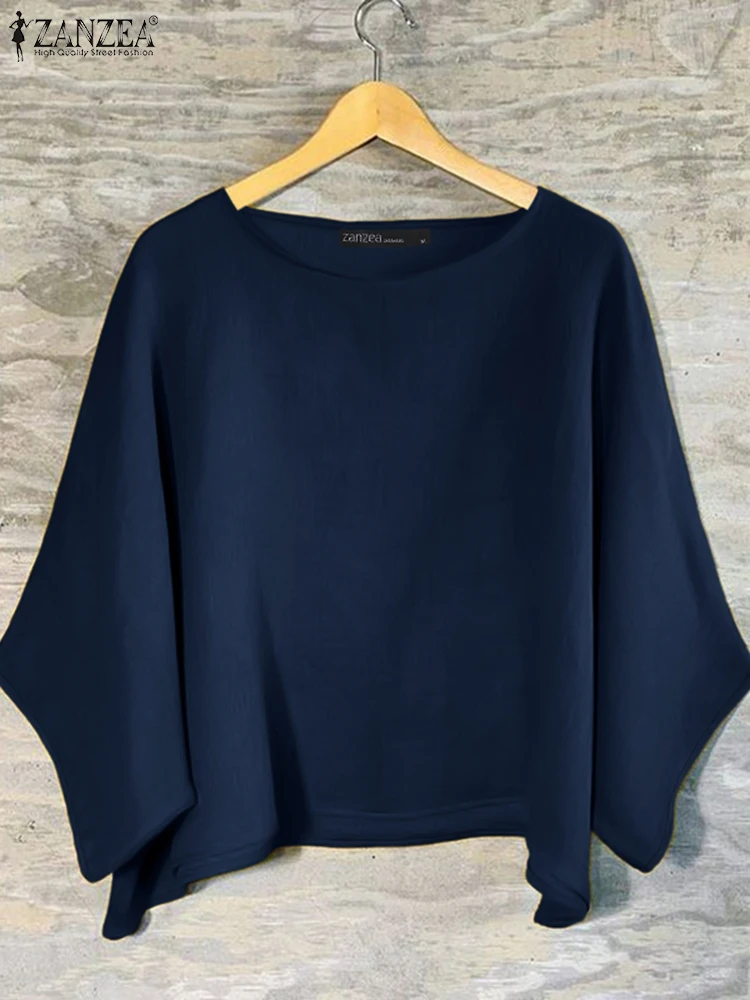 ZANZEA 2025 Summer 3/4 Sleeve Smock Tops Commute Everyday Solid Casual Blouses Woman Loose O-Neck Bat Sleeves Blusas Mujer
ZANZEA 2025 Summer 3/4 Sleeve Smock Tops Commute Everyday Solid Casual Blouses Woman Loose O-Neck Bat Sleeves Blusas Mujer
