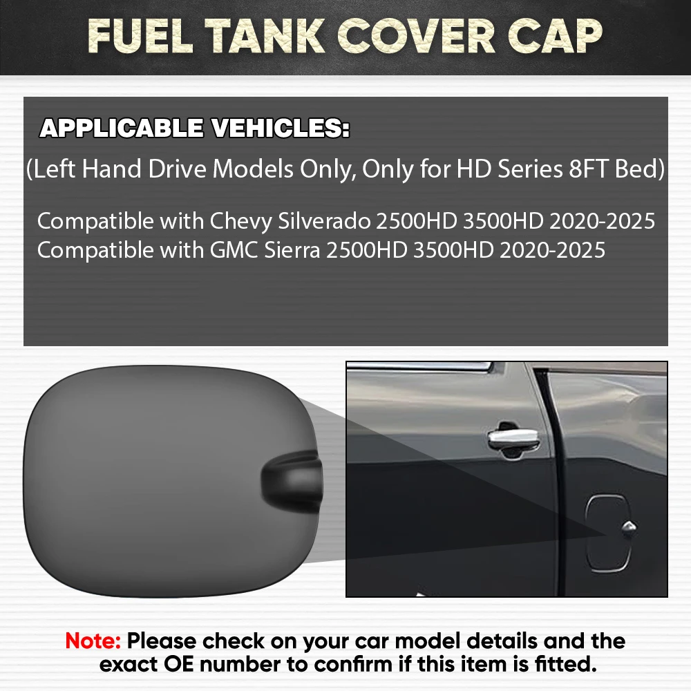 84736200, 84673151 Car Fuel Gas Tank Filler Cap Door Lid Cover For Chevy Silverado GMC Sierra 2500HD 3500HD 2020-2025 LHD
84736200, 84673151 Car Fuel Gas Tank Filler Cap Door Lid Cover For Chevy Silverado GMC Sierra 2500HD 3500HD 2020-2025 LHD