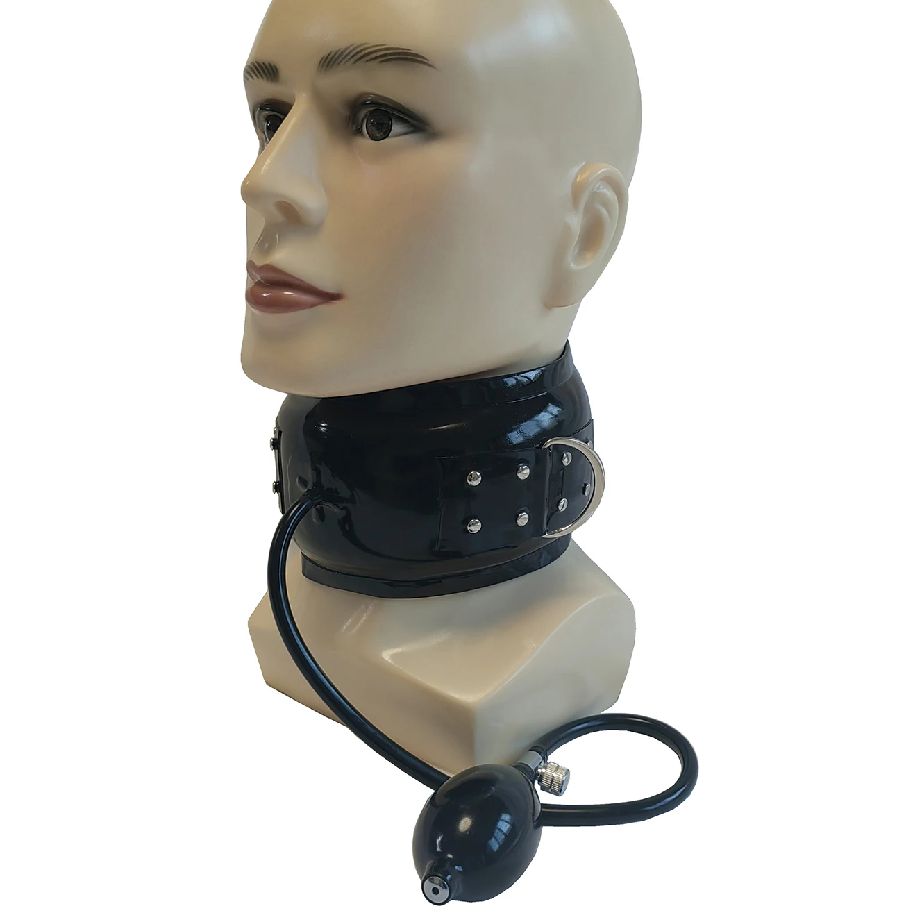 Black Latex Inflate Neck Corset Rubber Fetish Collar Hood Inflatable Neck Corset with Back Zip S-LA119
Black Latex Inflate Neck Corset Rubber Fetish Collar Hood Inflatable Neck Corset with Back Zip S-LA119