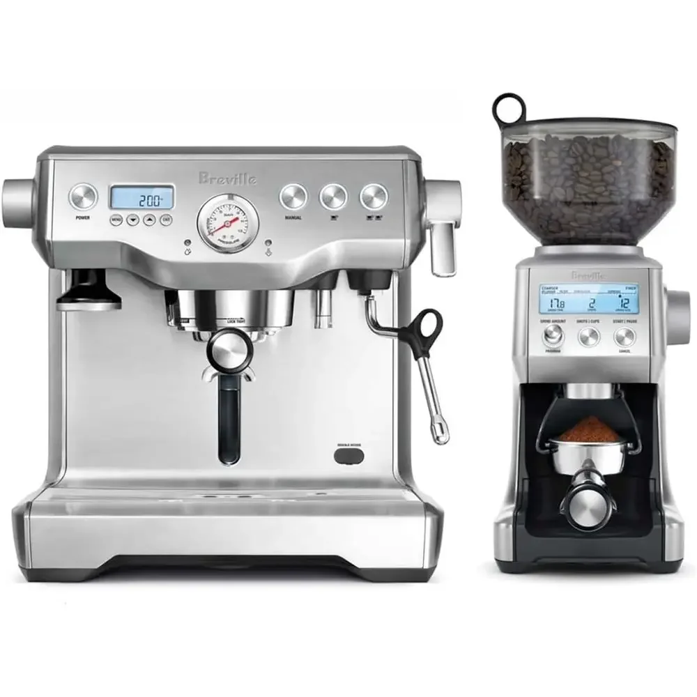 Dynamic Duo Dual Boiler Espresso Machine and Smart Grinder Pro Package, Stainless Steel - BEP920BSS
Dynamic Duo Dual Boiler Espresso Machine and Smart Grinder Pro Package, Stainless Steel - BEP920BSS