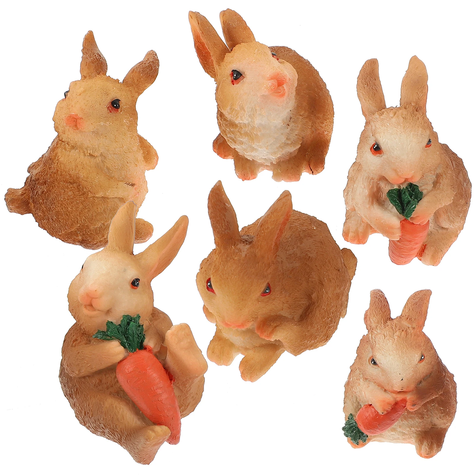 6Pcs Cute Bunny Miniature Rabbit Ornaments Resin Easter Decor DIY Micro Landscape Desktop Decoration Rabbit Ornaments
6Pcs Cute Bunny Miniature Rabbit Ornaments Resin Easter Decor DIY Micro Landscape Desktop Decoration Rabbit Ornaments