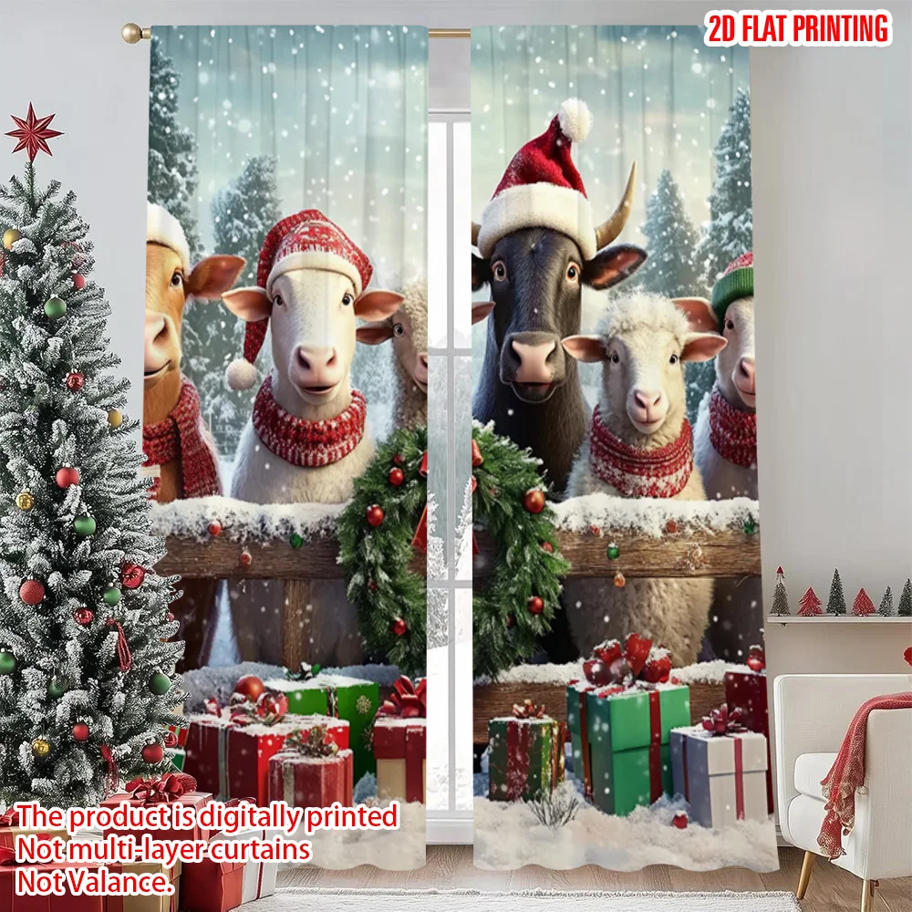 2pcs 2D flat printing Merry Christmas Drapes farm animal Fabric Without Electricity Festive Holiday Perfect for Festive
2pcs 2D flat printing Merry Christmas Drapes farm animal Fabric Without Electricity Festive Holiday Perfect for Festive